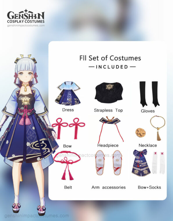 Ayaka Costume Flawless Radiance Outfits Genshin Impact Cosplay Costumes (12)