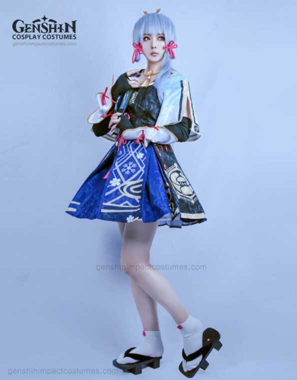 Ayaka Costume Flawless Radiance Outfits Genshin Impact Cosplay Costumes (8)