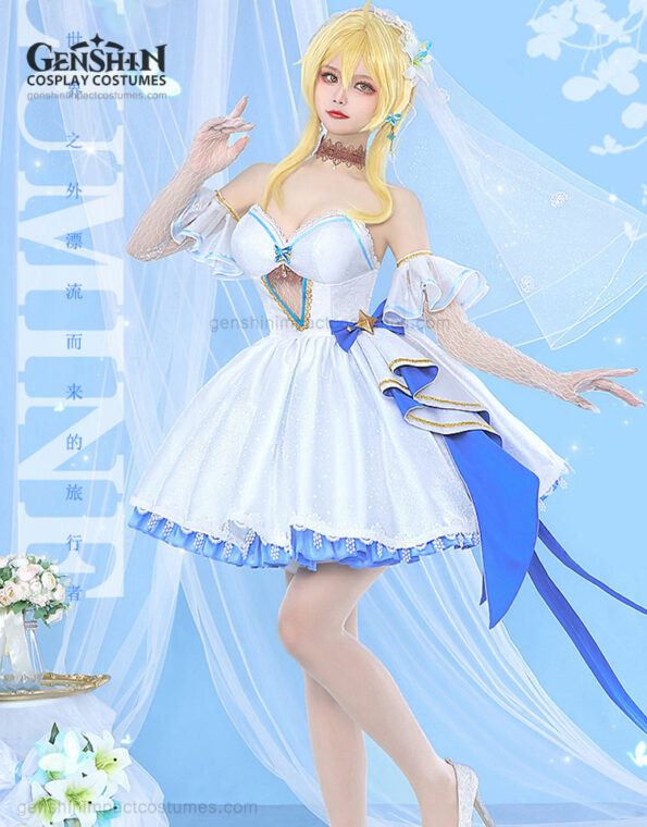 Lumine Wedding Dress Costume Genshin Impact Outfits (2)