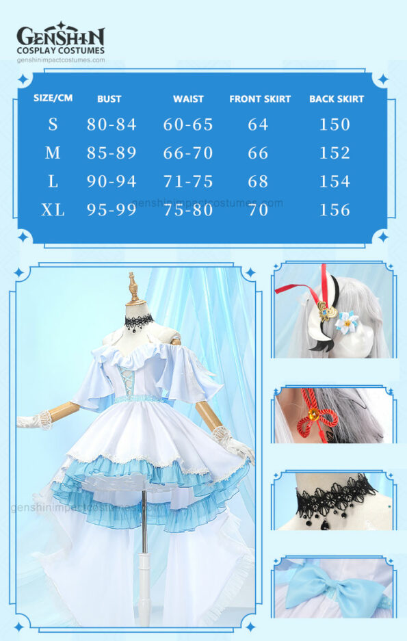 Shenhe Wedding Dress Costume Genshin Impact Outfits (12)