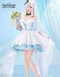 Shenhe Wedding Dress Costume Genshin Impact Outfits (2)