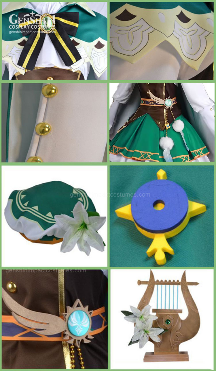 venti costume dress genshin cosplay costume