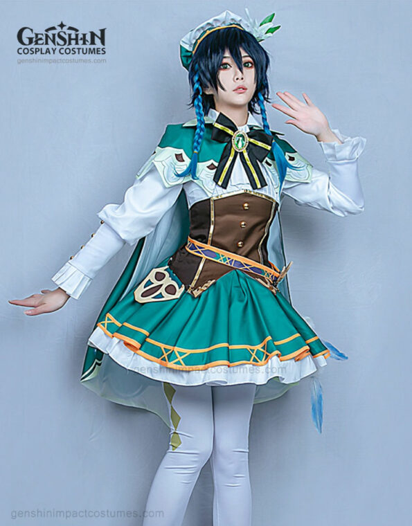 Venti Costume Dress Genshin Cosplay Costume (4)