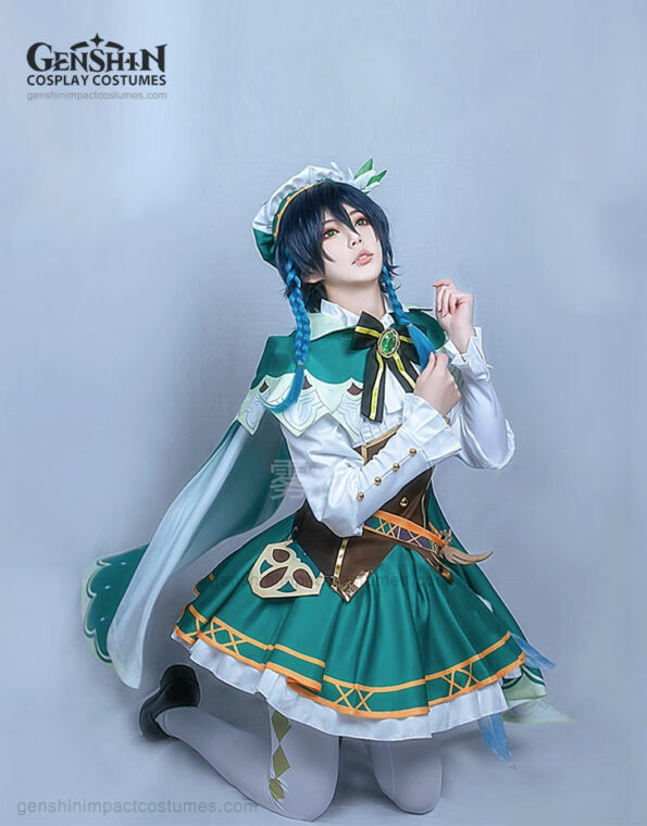 Venti Costume Dress Genshin Cosplay Costume (7)