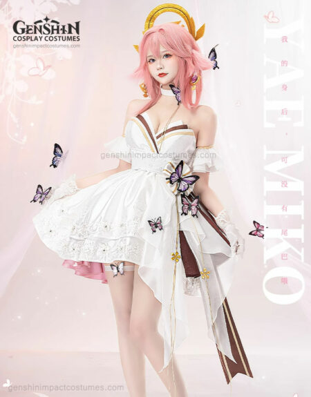 yae miko wedding dress costume genshin impact outfits