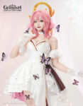 Yae Miko Wedding Dress Costume Genshin Impact Outfits (7)