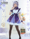 Keqing Maid Outfit Genshin Impact Costumes (5)