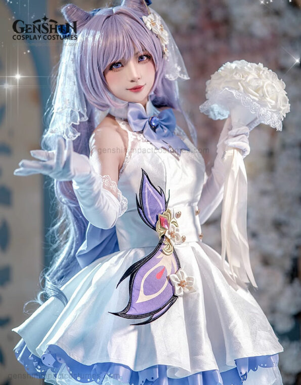 Keqing Wedding Dress Costume Genshin Impact Outfits (7)