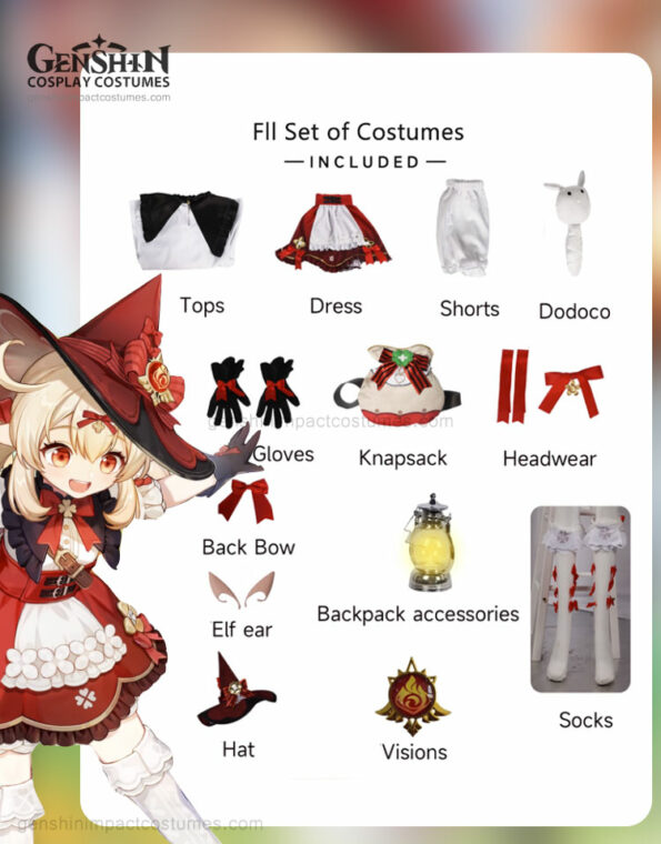 Klee Costume Genshin Impact Halloween Costumes (6)