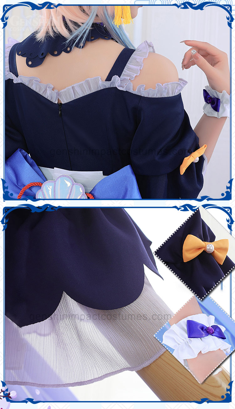 sangonomiya kokomi maid outfit genshin impact cosplay costumes