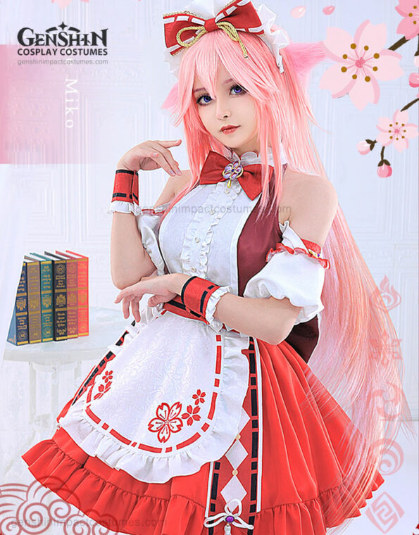 Yae Miko Maid Outfit Genshin Impact Costumes (2)