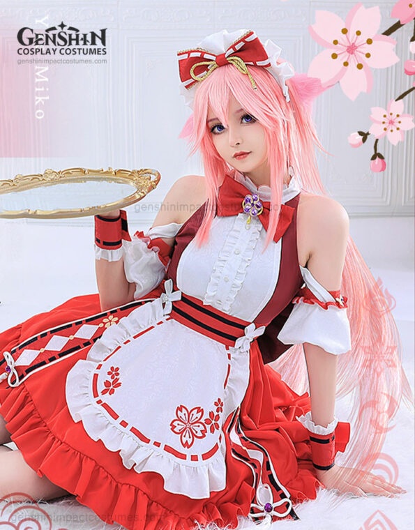 Yae Miko Maid Outfit Genshin Impact Costumes (3)